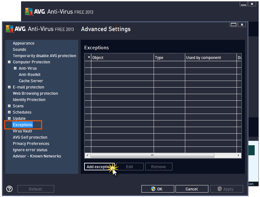Ajouter une exclusion à AVG Antivirus – Astuce de Geek